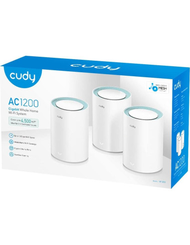 Cudy M1300 3-Pack Sistema WiFi Mesh AC1200 Doble Banda