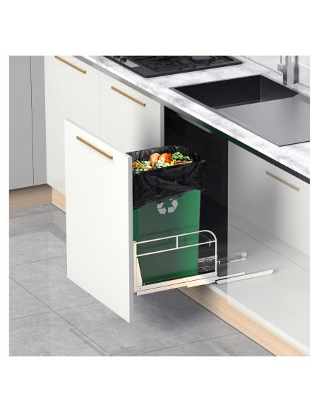 Cesto de Basura Extraíble Bajo Gabinete Jumyee 40L 40.64x27.94cm Cesto de Basura Extraíble Bajo Gabinete Jumyee 40L 40.64x27.94cm