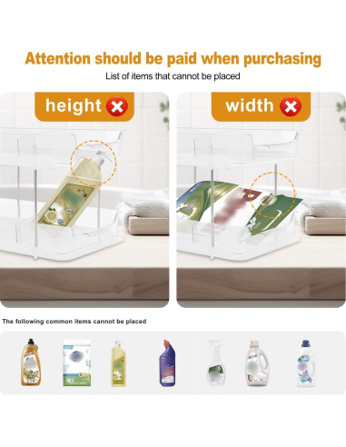 Organizador de Almacenamiento de Baño Kitchen Goal 2 Niveles 28cm