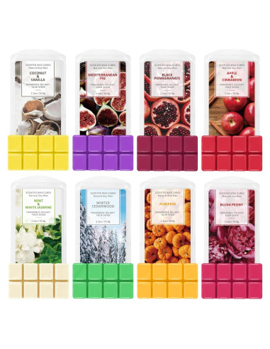 Ceras Aromáticas SCENTORINI 8x70.9g - Vainilla, Coco, Canela