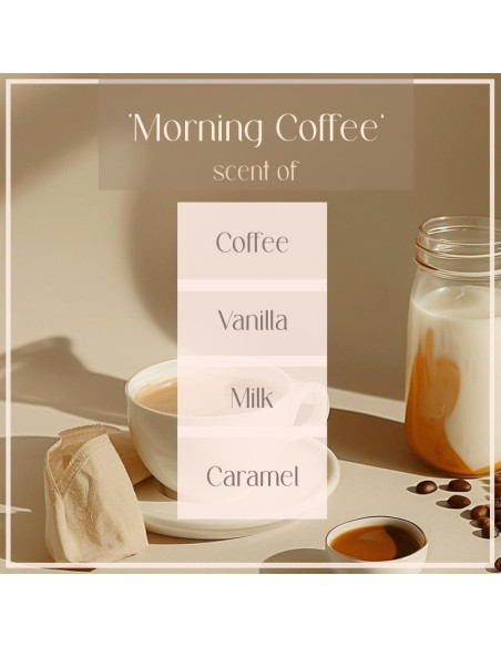 Vela Aromática de Cera de Soja Natural Morning Coffee 226g