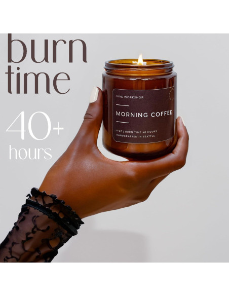 Vela Aromática de Cera de Soja Natural Morning Coffee 226g