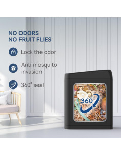 Basurero Automático ELLO&ALLO 30L con Sensor de Movimiento Negro 2