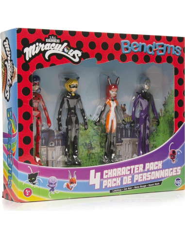 Figuras de Acción Bend-Ems Ladybug 4 Piezas 12.7x20.3cm