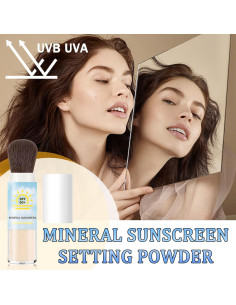 Polvo Fijador Solar DWDiWen SPF 50+, Acabado Mate 40.8g 2
