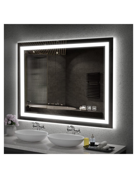 Espejo LED SHUAFA 121.9x91.4 cm Retroiluminado y Anti-vaho Espejo LED SHUAFA 121.9x91.4 cm Retroiluminado y Anti-vaho