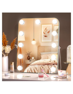 Espejo de Vanity MINISO con Luces Ajustables 26.9x35.1 cm