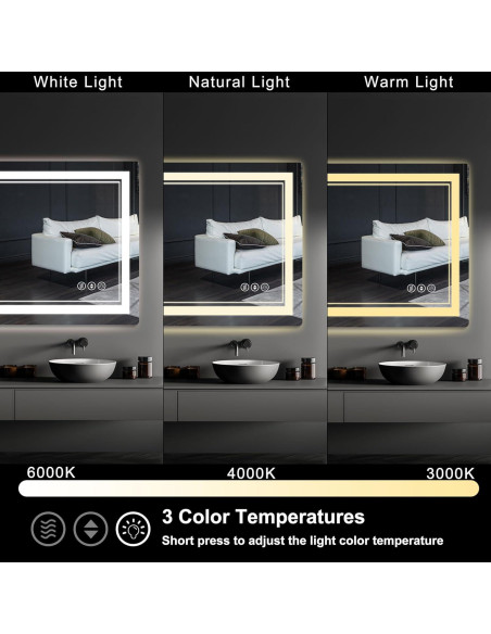 Espejo de Baño LED Aitila 71x50 cm Anti-vaho Regulable Espejo de Baño LED Aitila 71x50 cm Anti-vaho Regulable