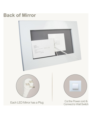 Espejo de Baño LED Aitila 71x50 cm Anti-vaho Regulable