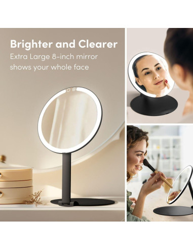 Espejo de Maquillaje Recargable Fancii Abigail 21.3cm LED