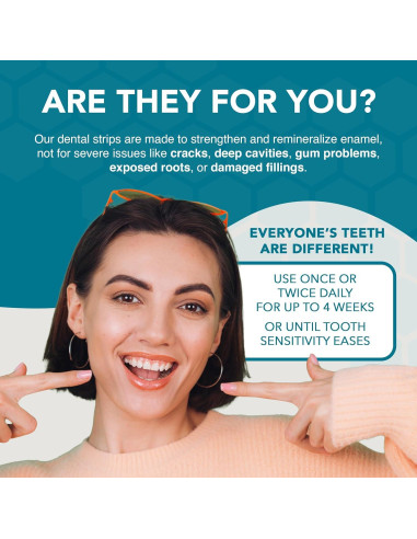 Tiras Dentales CrystLCare para Sensibilidad Dental - 14 Unidades