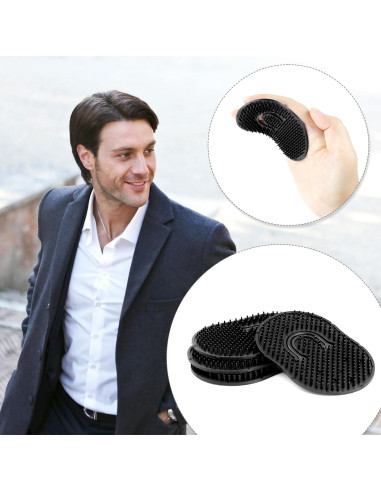 Peine de Palma Tenalleys Negro 4 Pcs Cepillo Masajeador