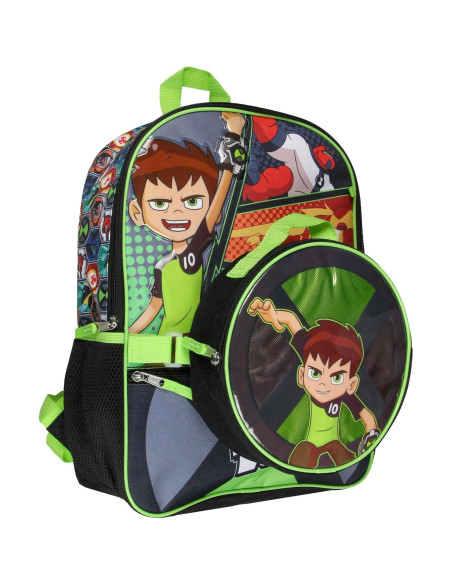 Set de Mochila Escolar Ben 10 Omnitrix 5pc 40.64cm con Almuerzo Set de Mochila Escolar Ben 10 Omnitrix 5pc 40.64cm con Almuerzo