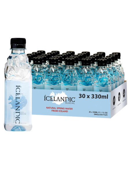 Agua Alcalina Natural Islandés Glacial 330 mL - Paquete de 30 Agua Alcalina Natural Islandés Glacial 330 mL - Paquete de 30