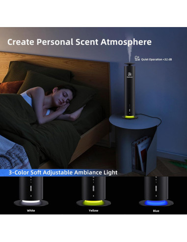 Difusor de Aroma Inalámbrico 2ndAroma HM002 120ml Negro