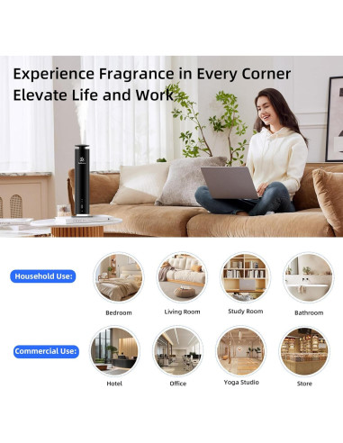 Difusor de Aroma Inalámbrico 2ndAroma HM002 120ml Negro