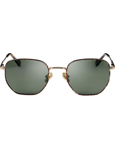 Gafas de Sol Polarizadas ZENOTTIC Hexagonales UV400 Metal Dorado