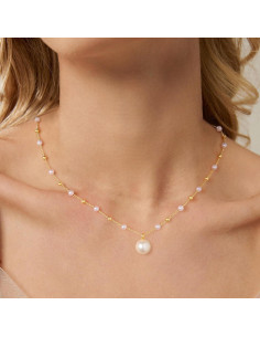 Collar de Perlas Yoosteel para Mujeres - Baño de Oro 14K 2
