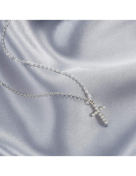 Collar Cruz Tewiky para Mujeres - Baño de Oro 14K y Plata Collar Cruz Tewiky para Mujeres - Baño de Oro 14K y Plata