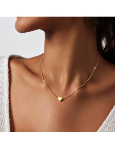 Collar Dainty Corazón Dorado 14K para Mujeres - Joyería Elegante 2