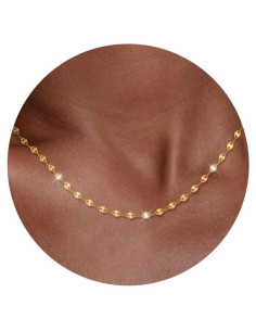 Collar de cadena de plata esterlina 925 Carffordo 40.64 cm oro 16K