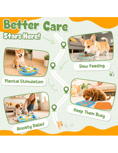 Conjunto de Juguetes para Perros KIPRITII - Estimulación Mental y Alimentación Lenta