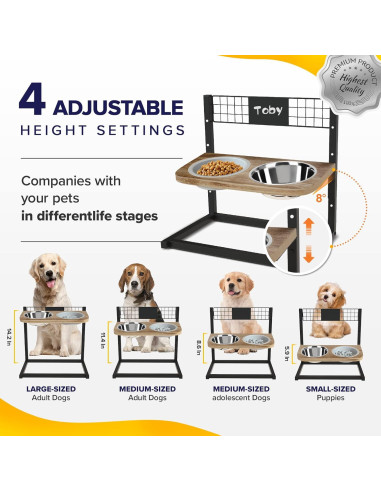 Cuencos Elevados para Perros Ciconira con Alimentador Lento 1.24L