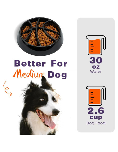 Cuenco de Alimentación Lenta Thumberly para Perros Pequeños y Medianos - Antideslizante, 2 Tazas Cuenco de Alimentación Lenta Thumberly para Perros Pequeños y Medianos - Antideslizante, 2 Tazas