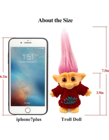 Muñecos Troll Vintage 19 cm Yintlilocn - Set de 10 Piezas