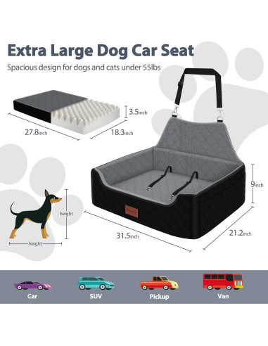 Asiento Elevador para Perros Huicocy 79x53cm hasta 25kg