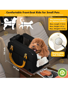 Asiento Elevado para Perros PAWZIDEA - Consola Central 43cm 2