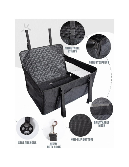 Asiento de Coche para Perros Medianos Prpeko 60x45x36cm Impermeable Asiento de Coche para Perros Medianos Prpeko 60x45x36cm Impermeable