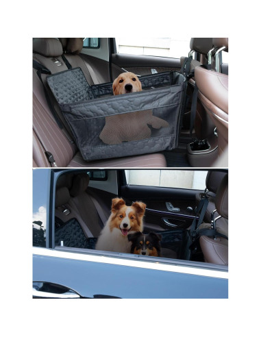 Asiento de Coche para Perros Medianos Prpeko 60x45x36cm Impermeable
