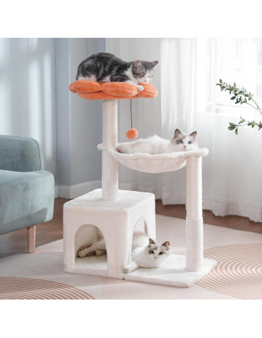 Árbol de Gato Pawfessor Flor 86 cm con Hamaca y Rascador