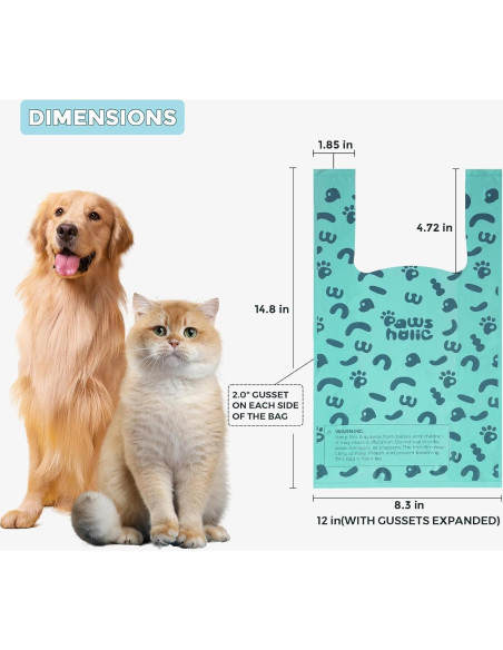Bolsas de Desecho para Gatos y Perros PAWSHOLIC 180 Cuentas Lavanda Bolsas de Desecho para Gatos y Perros PAWSHOLIC 180 Cuentas Lavanda