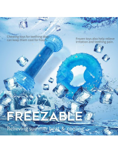 Juguete de Masticar Congelable para Cachorros SPOFLY - Azul 2