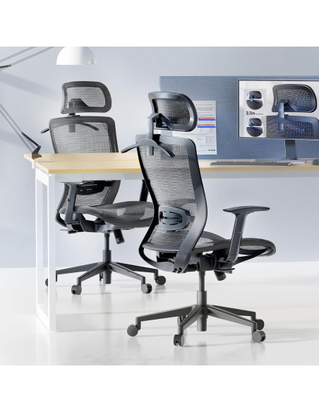 Silla de Oficina Ergonomica Flexispot OC3 Aire Gris con Soporte Lumbar Silla de Oficina Ergonomica Flexispot OC3 Aire Gris con Soporte Lumbar