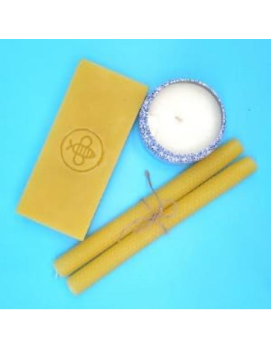Bloque de Cera de Abeja 100% Natural - 0.45 kg - Grado Cosmético