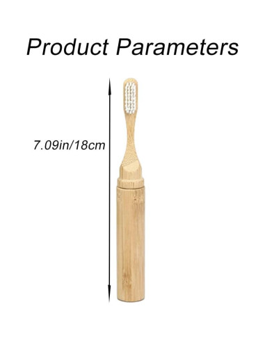 Kit de Cepillos de Dientes de Viaje Plegable HZX de Bambú