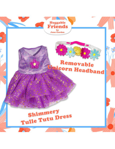 Muñeca de trapo bailarina Ella June Garden 35.5 cm morado