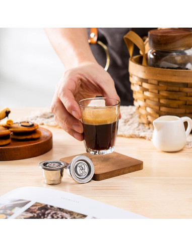 Cápsulas de café reutilizables MG Coffee acero inoxidable 5g
