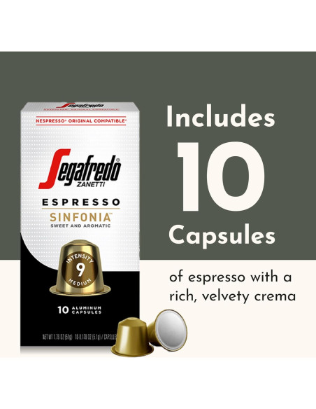 Cápsulas de Espresso Segafredo Zanetti Sinfonia - 10 Unidades Cápsulas de Espresso Segafredo Zanetti Sinfonia - 10 Unidades