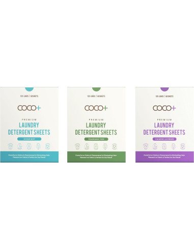 Hojas de Detergente para Ropa COCO+ Lavanda - 120 Cargas