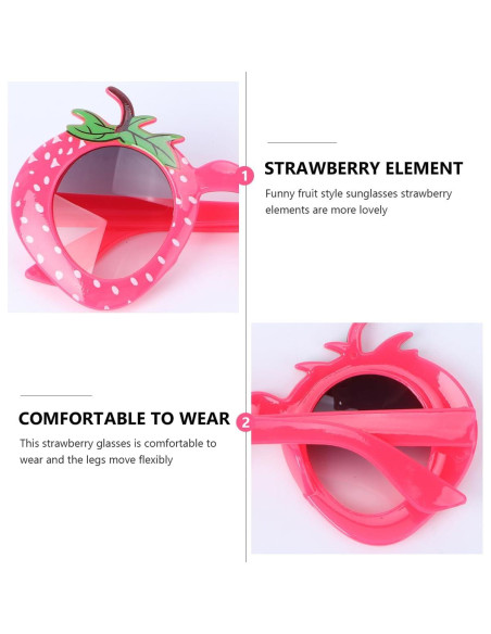 Gafas de sol de fresa Amosfun para fiestas y graduaciones Gafas de sol de fresa Amosfun para fiestas y graduaciones