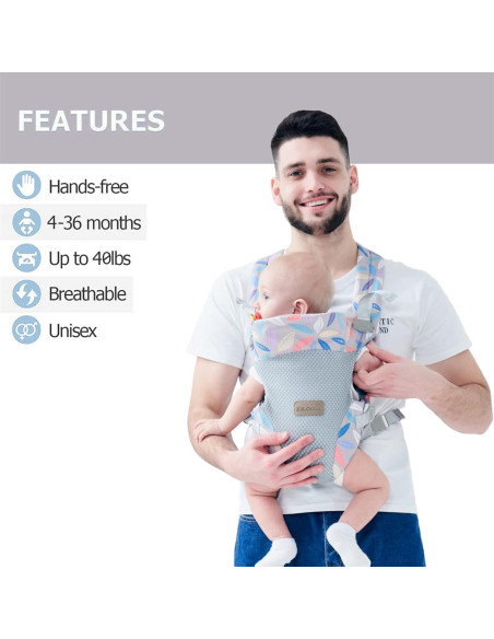 Portabebés IULONEE Embrace Cozy 4-en-1 Ergonómico Azul Portabebés IULONEE Embrace Cozy 4-en-1 Ergonómico Azul