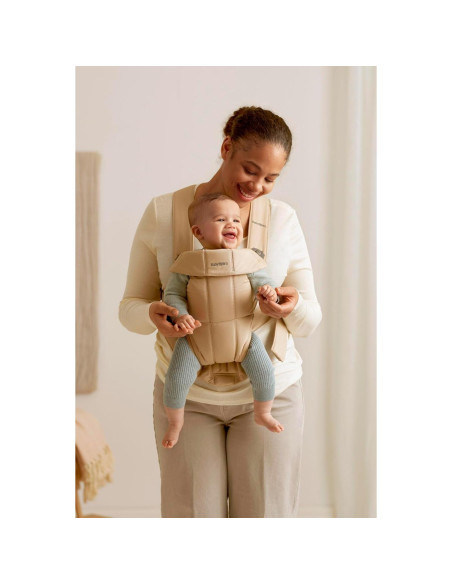 Portabebés Mini BabyBjrn Beige, Ergonómico para Recién Nacidos Portabebés Mini BabyBjrn Beige, Ergonómico para Recién Nacidos