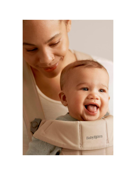 Portabebés Mini BabyBjrn Beige, Ergonómico para Recién Nacidos Portabebés Mini BabyBjrn Beige, Ergonómico para Recién Nacidos