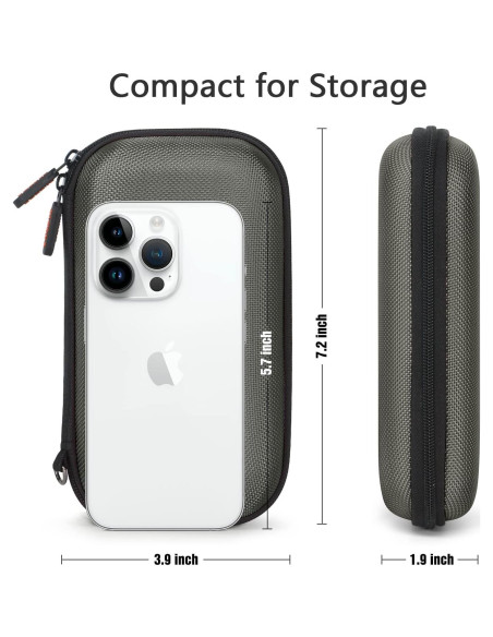 GLCON Funda Organizador de Cables - Dura EVA Gris Plateado GLCON Funda Organizador de Cables - Dura EVA Gris Plateado