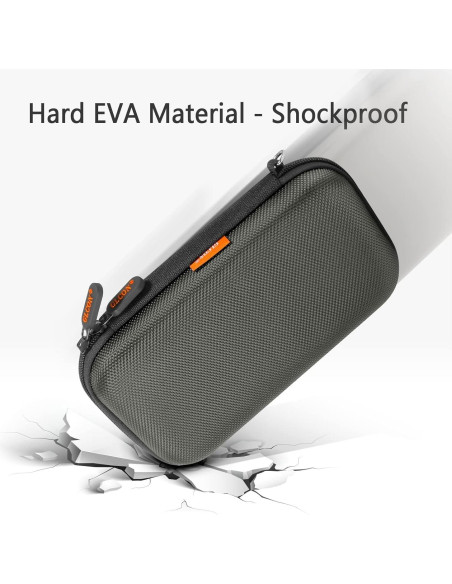 GLCON Funda Organizador de Cables - Dura EVA Gris Plateado GLCON Funda Organizador de Cables - Dura EVA Gris Plateado