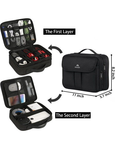 Organizador Electrónico MATEIN Impermeable Doble Capa 27.9x20.8cm Organizador Electrónico MATEIN Impermeable Doble Capa 27.9x20.8cm
